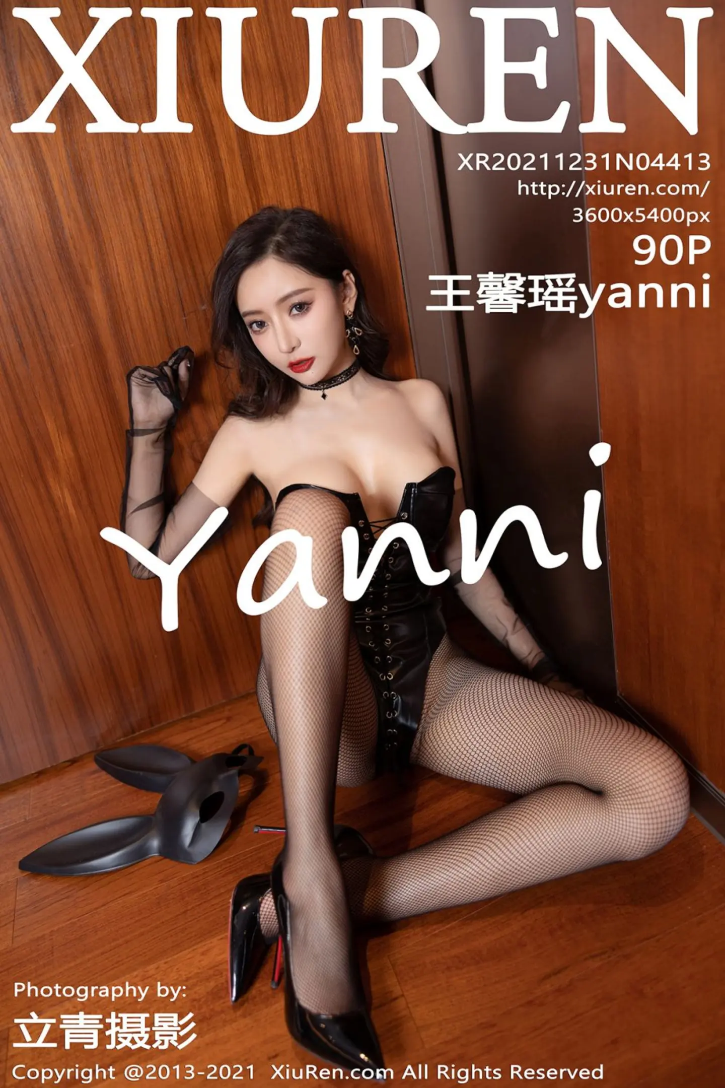 [XiuRen秀人网]VOL.4413 女神王馨瑶yanni面具角色扮演主题皮质情趣制服配黑丝魅惑写真90P-秀人网官方网站